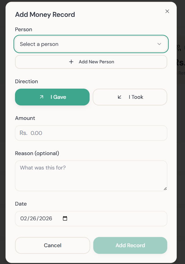 Debt Ledger